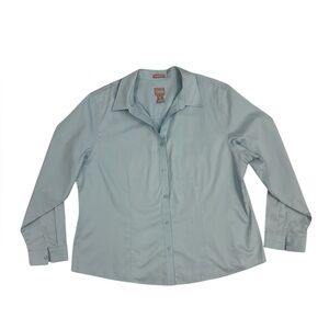 Chico's Light Blue Collared Shirt size XL